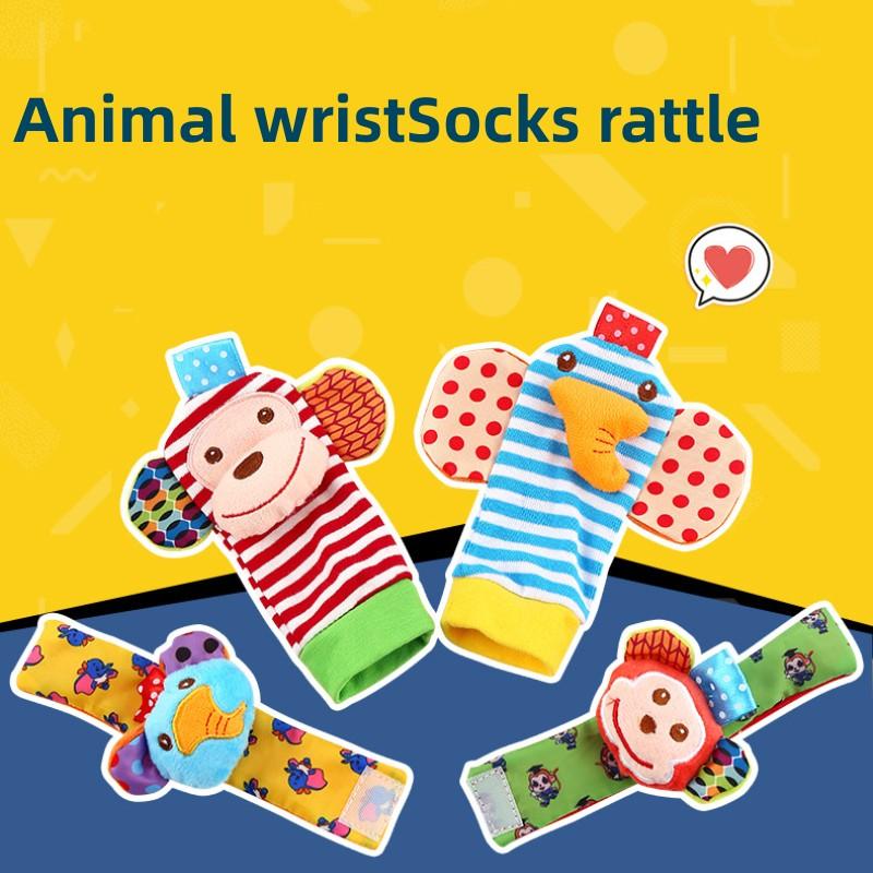 4 шт./набор Souptoys Спутник Просвещения для роста младенца Детский носок-напульсник Костюм Дизайн мультяшных животных Детские игрушки Игрушки для раннего развития