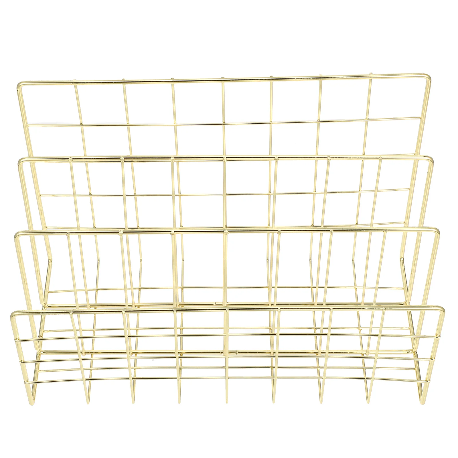 Office Desk Metal Mail Sorter Organizer 3 Slots File Holder Countertop Letter Envelope Storage Rack Mail Organizer